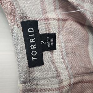 NWT Torrid plaid blouse